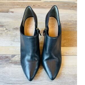 TORY BURCH Greenwich 85mm Bootie Black Leather Sz 9.5 M